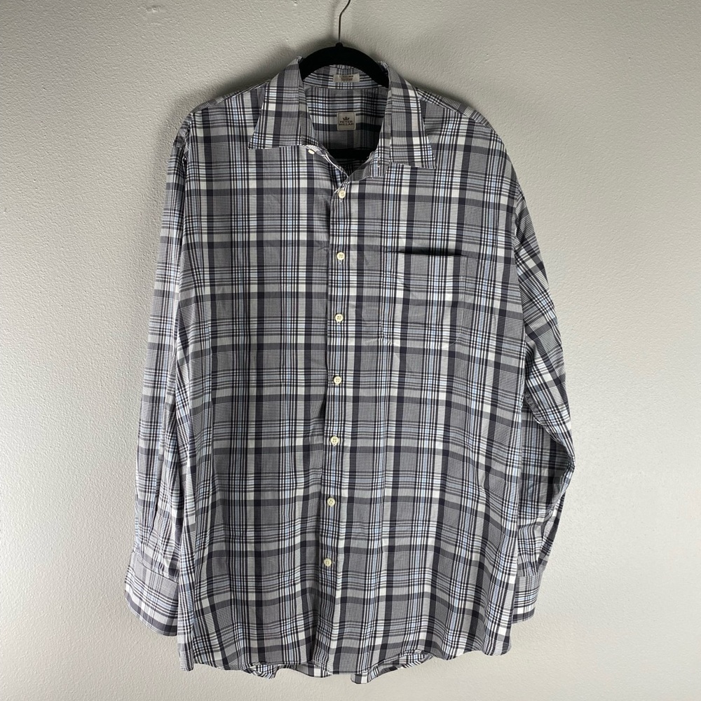 PETER MILLAR plaid button down shirt XL